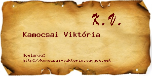 Kamocsai Viktória névjegykártya