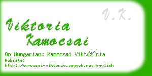 viktoria kamocsai business card